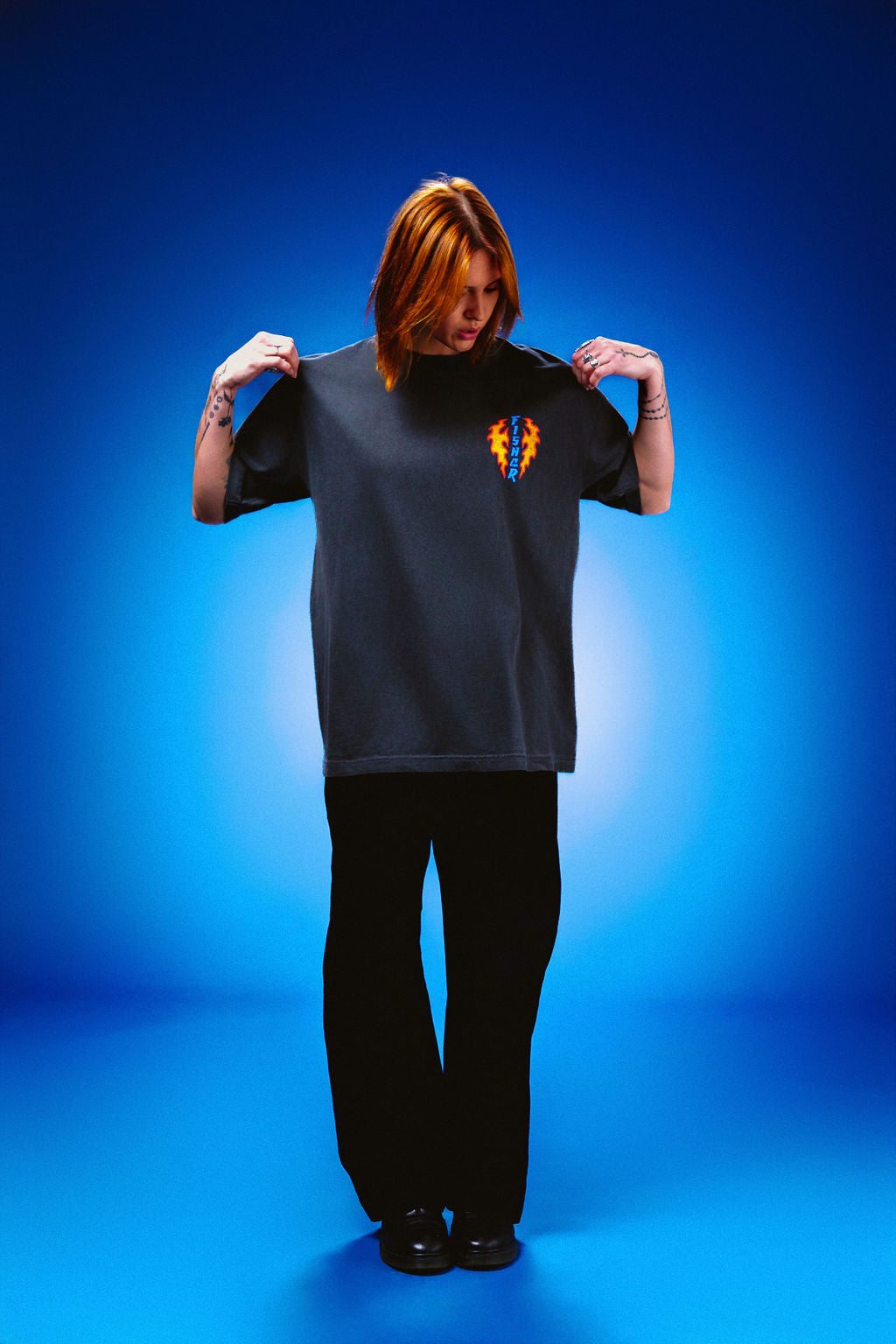 Fisher Flame Logo Tee (Vintage Black)