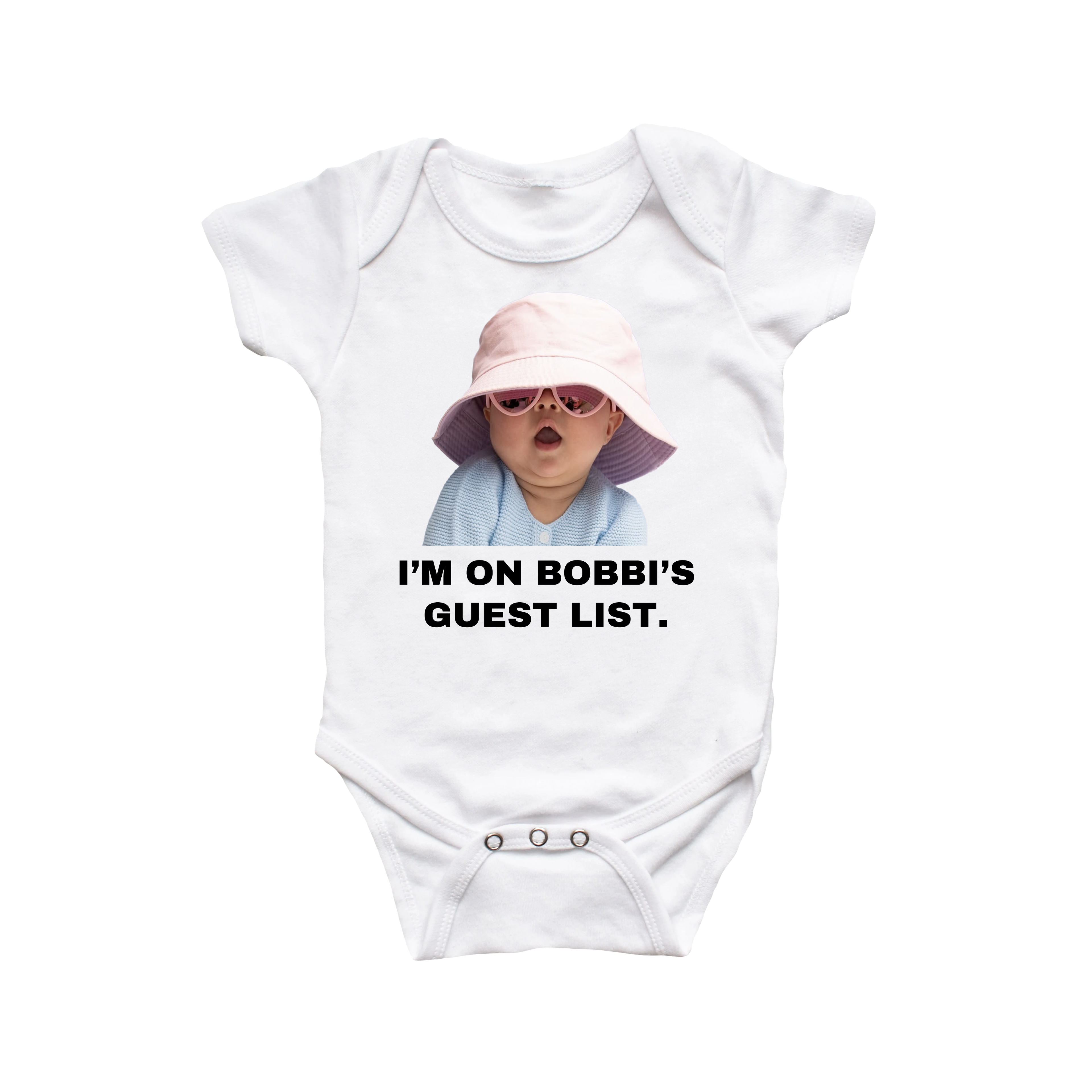 Bobbi's Guest List Onesie